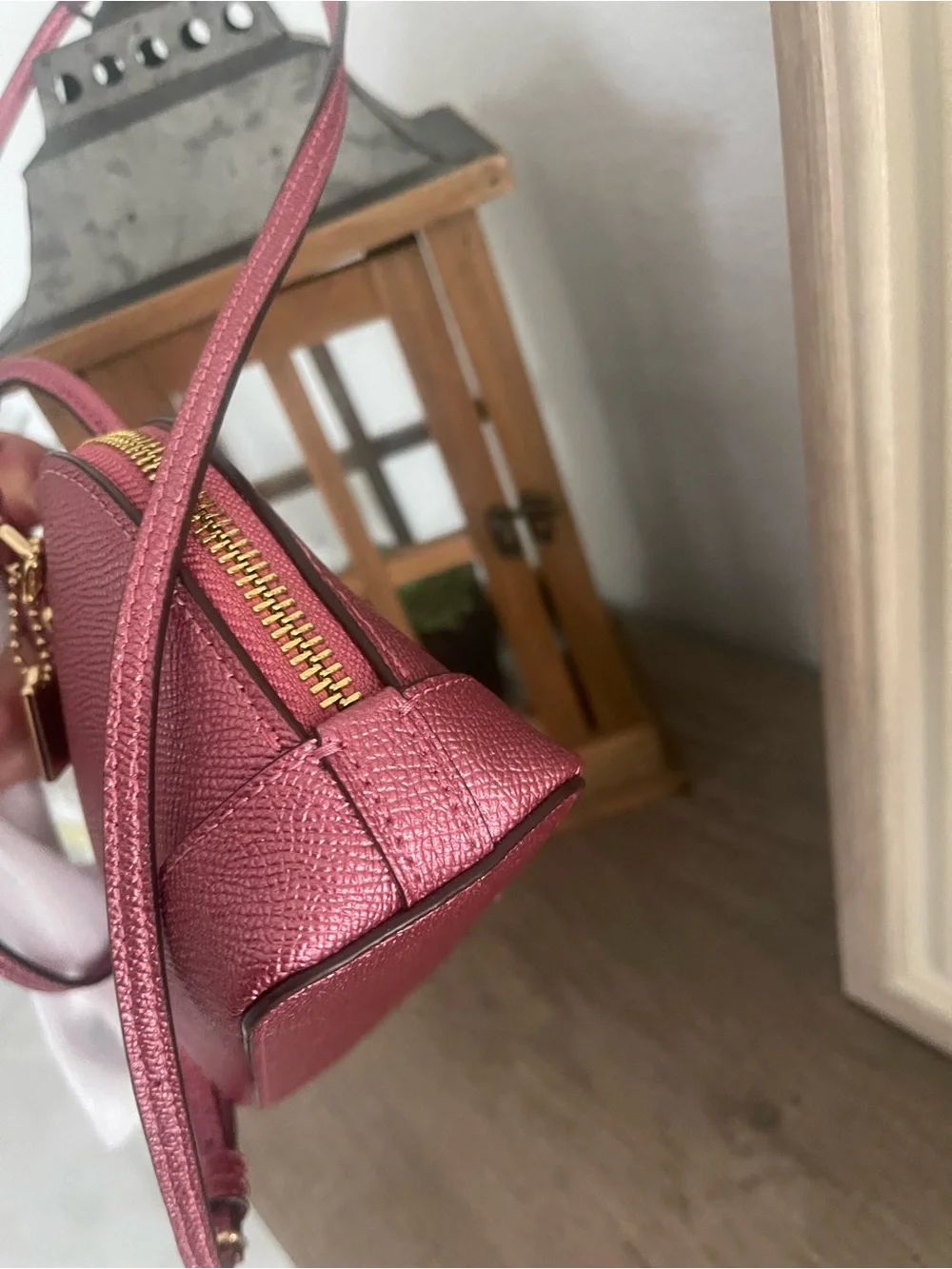 Coach Metallic Rose Mini sierra Satchel